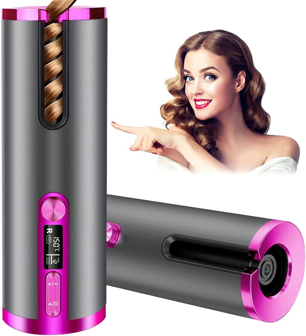 Newest Cordless Hair Curler With LED Temperature Display and Timer